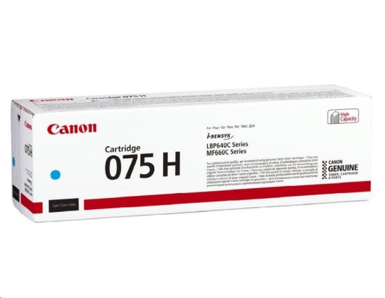 Obrázek Canon TONER 075 H C azurová pro i-SENSYS LBP646Cdw, LBP647Cdw, MF664Cdw, MF667Cdw (2500 str.)