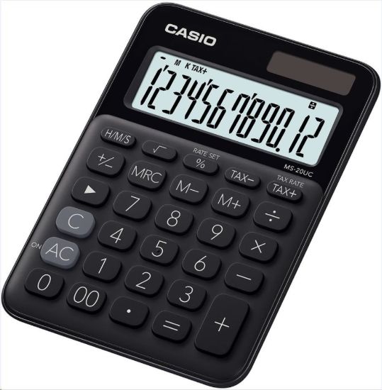 Obrázek CASIO kalkulačka MS 20UC BK, Stolní kalkulátor