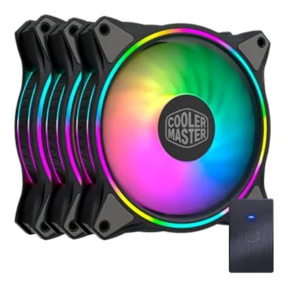 Obrázek Cooler Master ventilátor MasterFan MF120 Halo 3in1, 3x120mm, ARGB, černá