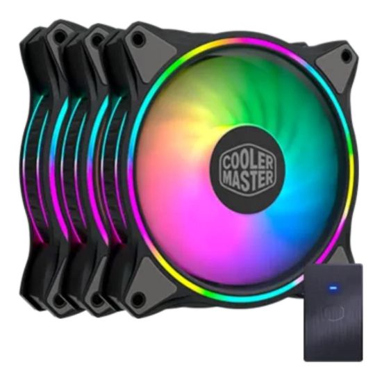 Obrázek Cooler Master ventilátor MasterFan MF120 Halo 3in1, 3x120mm, ARGB, černá