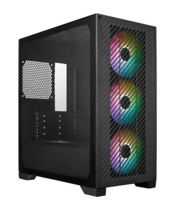 Obrázek Cooler Master case Elite 301, mATX, Průhledná bočnice, 3x 120mm ARGB Fan, Černá