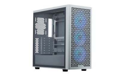 Obrázek Cooler Master case Elite 502 White, Průhledná bočnice, ATX, 3x 120mm ARGB Fan, bílá