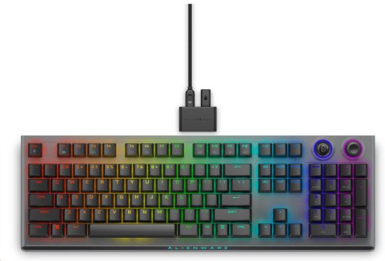 Obrázek DELL KLÁVESNICA Alienware Tri- Mode Wireless Gaming Keyboard - AW920K (Dark Side of the Moon)