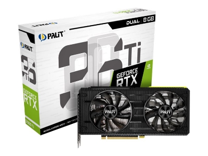 Obrázek PALIT GeForce RTX 3060Ti Dual LHR 8GB GDDR6 256bit 3xDP HDMI - zboží po opravě vyprodej