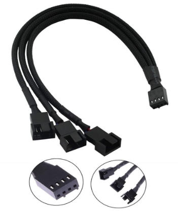 Obrázek 1stCOOL redukce pro ventilátory 1x 4pin PWM na 3x 4pin PWM
