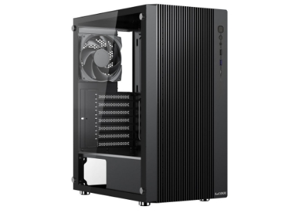 Obrázek 1stCOOL skříň GAMER 4, Mid tower, AU, USB 3.0, USB-C, 2x120mm, průhledná bočnice, bez zdroje, černá