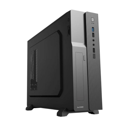 Obrázek 1stCOOL skříň COMPACT 1, Micro Tower, AU, USB 3.0, USB-C, CR, 1x 80mm Fan, černá