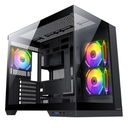 Obrázek 1stCOOL skříň DREAMER, Mid Tower, AU, USB 3.0, USB-C, 3x 120mm ARGB Fan, černá