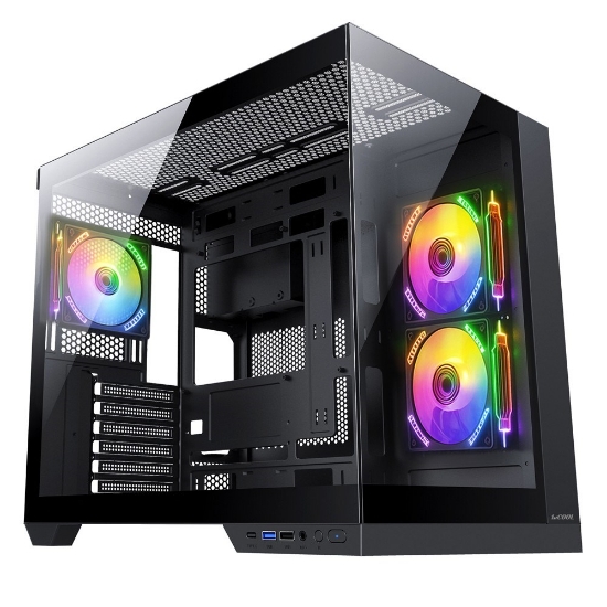 Obrázek 1stCOOL skříň DREAMER, Mid Tower, AU, USB 3.0, USB-C, 3x 120mm ARGB Fan, černá