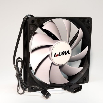 Obrázek 1stCOOL ventilátor SILENT, 12 cm Black/White 3pin/Molex