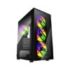 Obrázek Fortron skříň Midi Tower CMT192, průhledná bočnice, ATX, 4x RGB větrák, černá