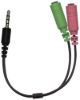 Obrázek GENIUS audio adaptér 2x female 3, 5mm jack na 1x male 3, 5" jack