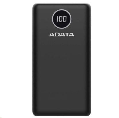 Obrázek ADATA PowerBank P20000QCD - externí baterie pro mobil/tablet 20000mAh, 2,1A, černá (74Wh)