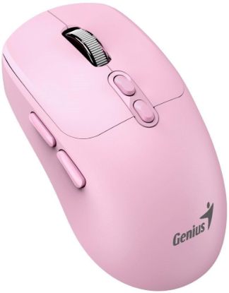 Obrázek GENIUS myš NX- 8080S BT/ duální Bluetooth + 2, 4GHz/ 1600 dpi/ Copilot/ bezdrátová/ tichá/ růžová