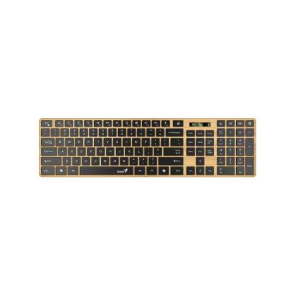 Obrázek GENIUS Klávesnice Slimstar 7250BT, membránová, bezdrátová, béžová-černá