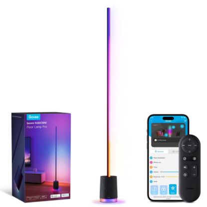 Obrázek BAZAR - Govee Floor Lamp Pro RGBICWW LED lampa s reproduktorem + ovladač - Poškozený obal (Komplet)