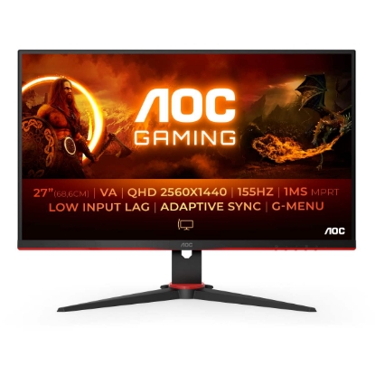 Obrázek AOC MT VA LCD WLED 27" Q27G2E/BK - VA panel, 2560x1440, 1ms, 155Hz, 2xHDMI, DP