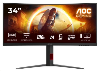 Obrázek AOC MT 34" CU34G4 - 3440x1440,VA,180Hz,2xHDMI,DP,Pivot