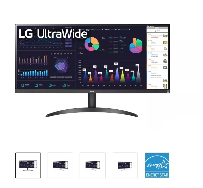 Obrázek LG UltraWide 34WQ500-B 34, 400cd/m2, HDMI, DisplayPort, černý