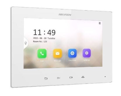 Obrázek HIKVISION DS- KH6220- LE1/ White, 7" IP bytový nedotykový monitor; PoE - bílý