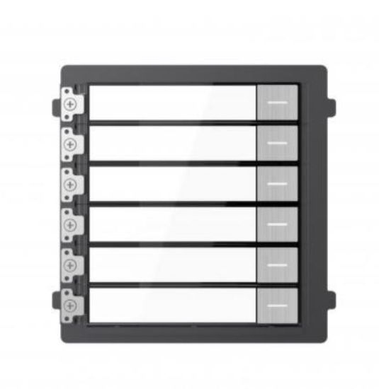 Obrázek HIKVISION DS-KD-KK/S, Modul interkomu se 6 tlačítky; nerez