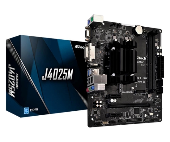 Obrázek ASRock MB Intel procesor J4025M, 2xDDR4, HDMI, VGA, DVI-D, mATX
