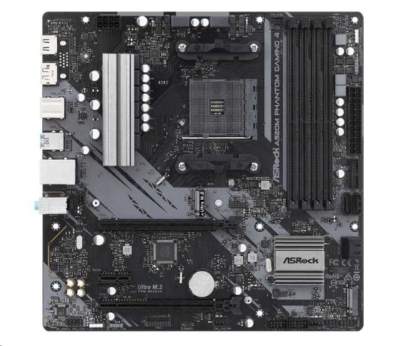 Obrázek ASRock MB Sc AM4 A520M PHANTOM GAMING 4, AMD B520, 4xDDR4, 1xDP, 1xHDMI, mATX