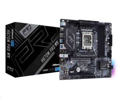Obrázek ASRock MB Sc LGA1700 H670M PRO RS, Intel H670, 4xDDR4, 1xDP, 1xHDMI, mATX