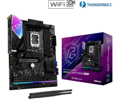 Obrázek ASRock MB Sc LGA1851 B860 Lightning WiFi, Intel B860, 4xDDR5, 1xThunderbolt, 1xDP, 1xHDMI, WiFi, ATX