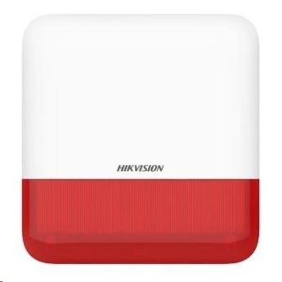 Obrázek Hikvision DS-PS1-E-WE(RED Indicator), AX PRO Bezdrátová siréna, zvuková a světelná signalizace alarmu