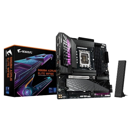 Obrázek GIGABYTE MB Sc LGA1851 B860M AORUS ELITE WIFI6E, Intel B860, 4xDDR5, 1xThunderbolt, 1xDP, 1xHDMI, WiFi, mATX