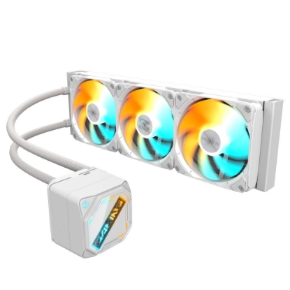 Obrázek GIGABYTE Vodní chladič GAMING 360 ICE, 3x120mm, ARGB, LGA1851, AM5, bílá