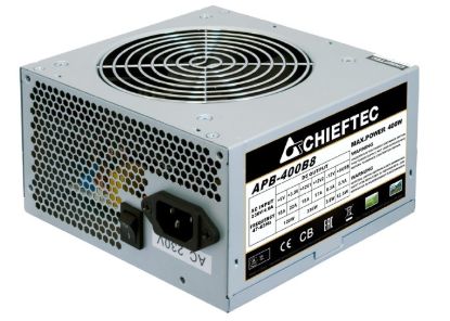 Obrázek CHIEFTEC zdroj Value, APB- 400B8, 400W, ATX- 12V V.2.3 , PS- 2 type with 12cm Fan, Active PFC, 230V