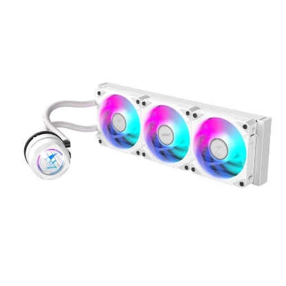 Obrázek GIGABYTE vodní chladič AORUS WATERFORCE II 360I, 3x120mm, ARGB, LGA1851, AM5, Bílá