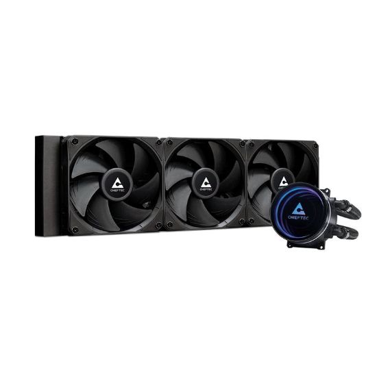Obrázek CHIEFTEC vodní chlazení CPU Iceberg 360 Dark, 3x120mm, ARGB vodní blok, LGA1851, AM5, černá