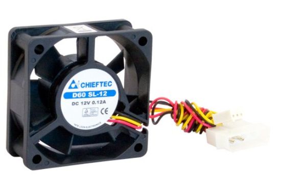 Obrázek CHIEFTEC větrák AF-0625S, 60x60x25 mm Sleeve Fan, with 3/4pin connector