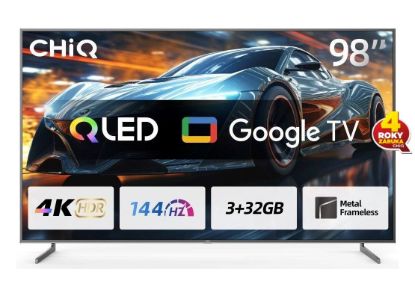Obrázek CHiQ U98F8TG TV 98", QLED, Smart Google, 144 Hz, Ultra HD, Dolby Audio, HDR 10