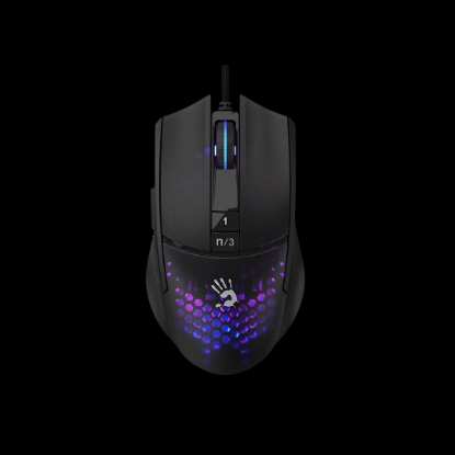 Obrázek A4tech BLOODY L65 Max Honeycomb, podsvícená herní myš, 12000 DPI, černá, USB