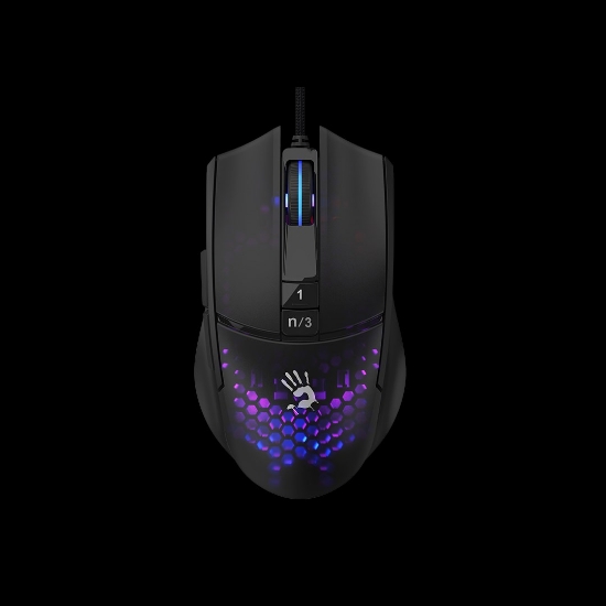 Obrázek A4tech BLOODY L65 Max Honeycomb, podsvícená herní myš, 12000 DPI, černá, USB