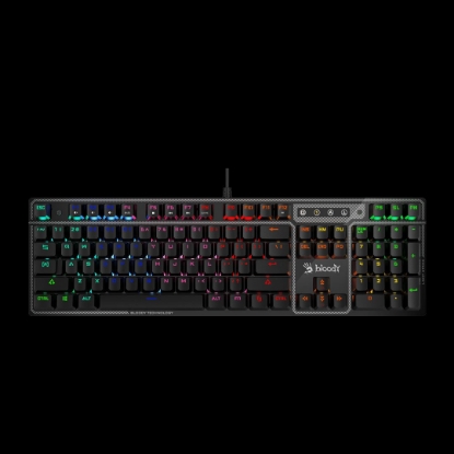 Obrázek A4tech Bloody Klávesnice B750N, herní klávesnice, mechanická, drátová, Green Switch, CZ/SK, Černá