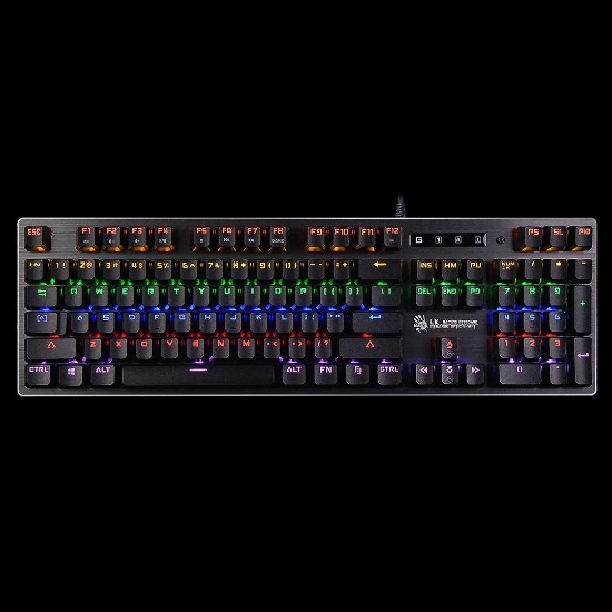 Obrázek A4tech Bloody Klávesnice B760, herní klávesnice, mechanická, drátová, Green Switch, CZ/SK, Černá