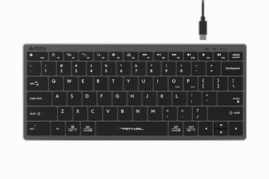 Obrázek A4tech Klávesnice FX51, kancelářská klávesnice, membránová, drátová, CZ/SK, Šedá