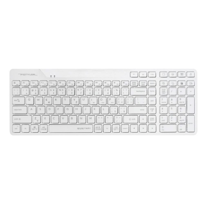 Obrázek A4tech FStyler FBK27C AS, bezdrátová Dual mode Bluetooth+2,4G klávesnice, CZ, bílá