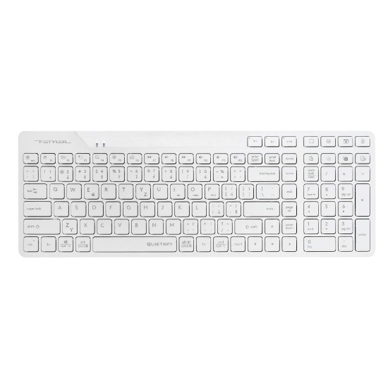 Obrázek A4tech FStyler FBK27C AS, bezdrátová Dual mode Bluetooth+2,4G klávesnice, CZ, bílá