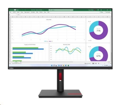 Obrázek LENOVO LCD T32p-30 - 31.5",IPS,16:9,3840x2160,350cdm,1000:1,4ms/6ms,RJ45,HDMI,DP,USB-C,VESA,Pivot