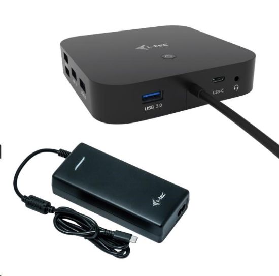 Obrázek i-tec USB-C HDMI DP Docking Station, Power Delivery 100 W + Universal Charger 112 W