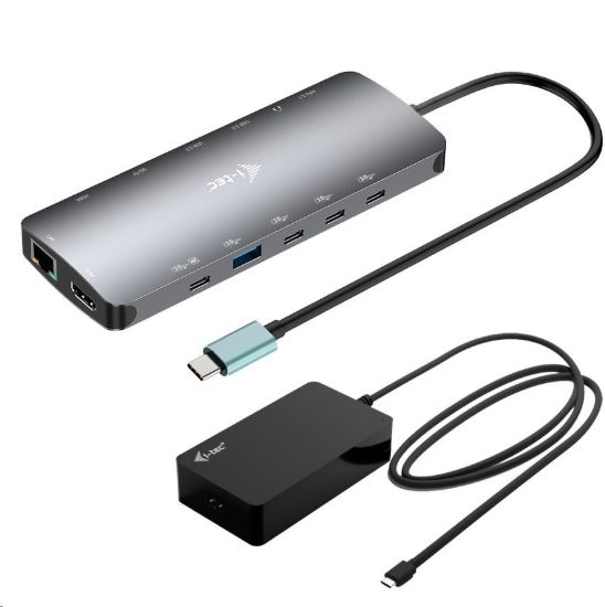 Obrázek i-tec USB-C Metal Nano 3x Display Dock, 2x HDMI 1x USB-C video,PD 140W + Universal Charger 140 W