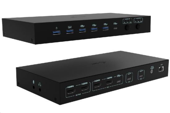 Obrázek i-tec USB-C KVM Docking station for 3 Hosts, Dual Display, Power Delivery 1x 92W/2x 65W