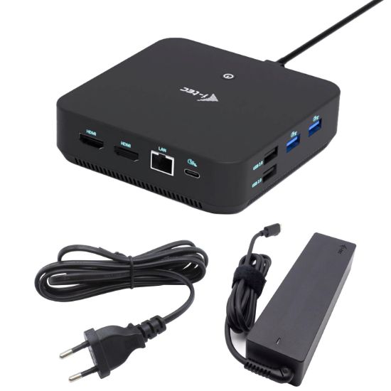 Obrázek i-tec USB-C DP Dual HDMI Docking Station, PD 100W + Universal Charger 100W
