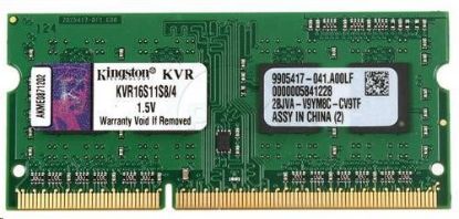 Obrázek KINGSTON SODIMM DDR3 4GB 1600MT/s CL11 Non-ECC 1Rx8 VALUE RAM